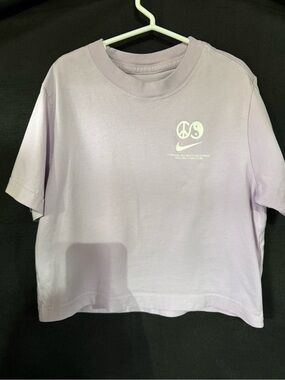 Nike Kids Lavender Short Sleeve Tee with White Logo
